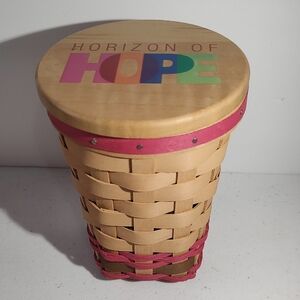 Longaberger Horizon of Hope Basket with Pink and Natural Accents